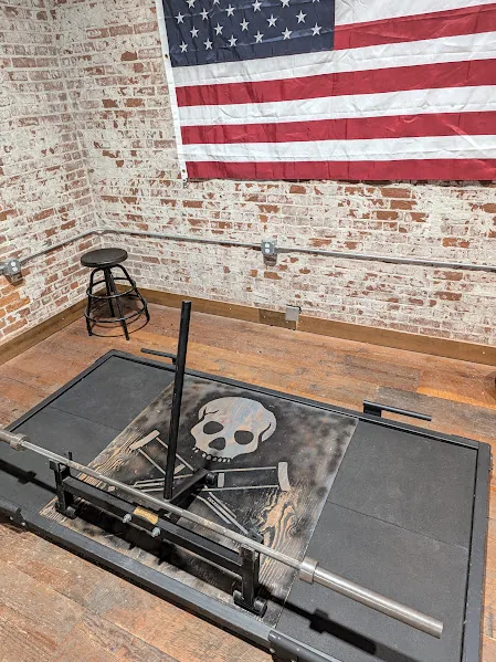 Deadlift platform in Hero Lab's powerlifting room.